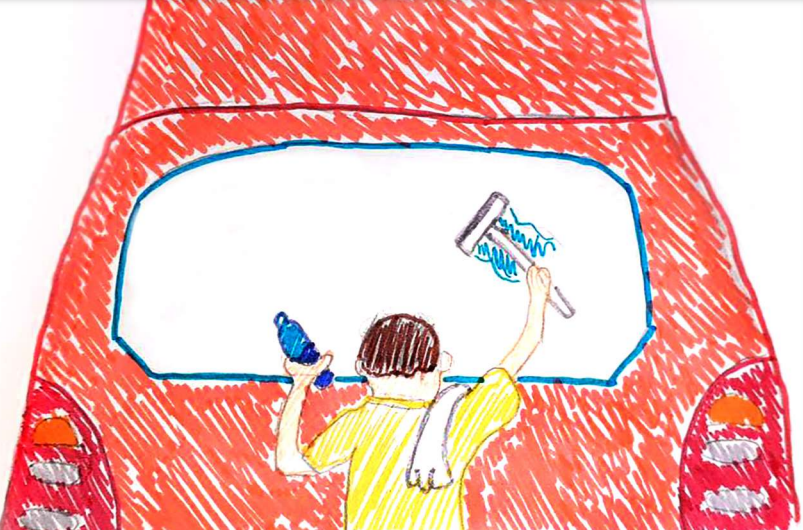 Trabajo infantil en México. Uno de cada cuatro menores de edad con actividad laboral no asiste a la escuela (Ilustración: Redim)